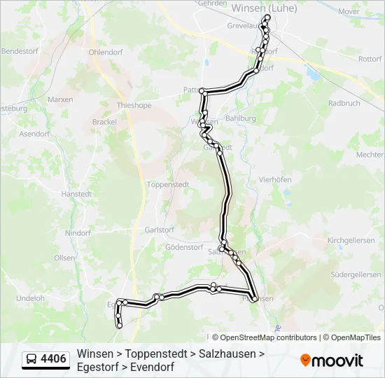 Автобус 4406: карта маршрута