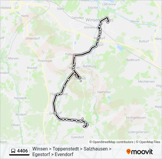 Автобус 4406: карта маршрута