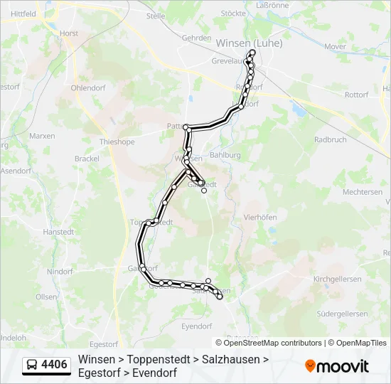 Автобус 4406: карта маршрута