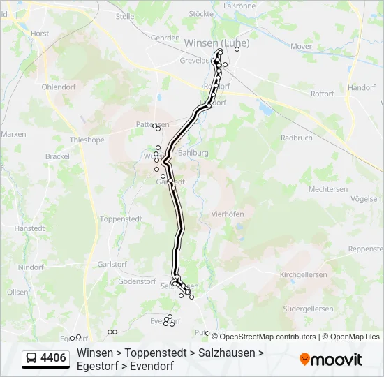 Автобус 4406: карта маршрута