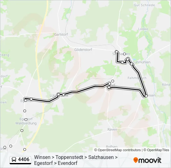Автобус 4406: карта маршрута