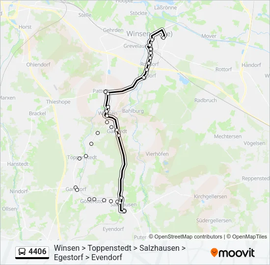 Автобус 4406: карта маршрута