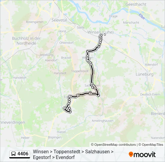 Автобус 4406: карта маршрута