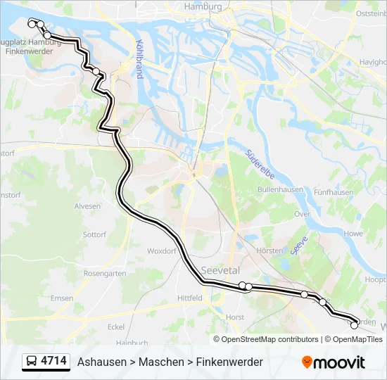 Автобус 4714: карта маршрута