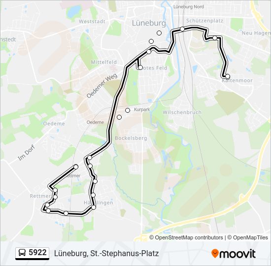 5922 bus Line Map