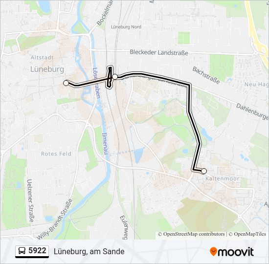 5922 bus Line Map