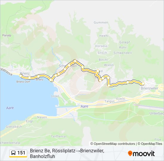 151 Bus Line Map