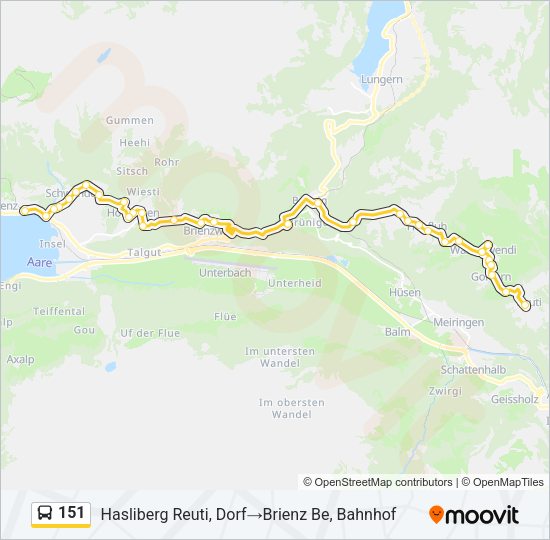 151 Bus Line Map