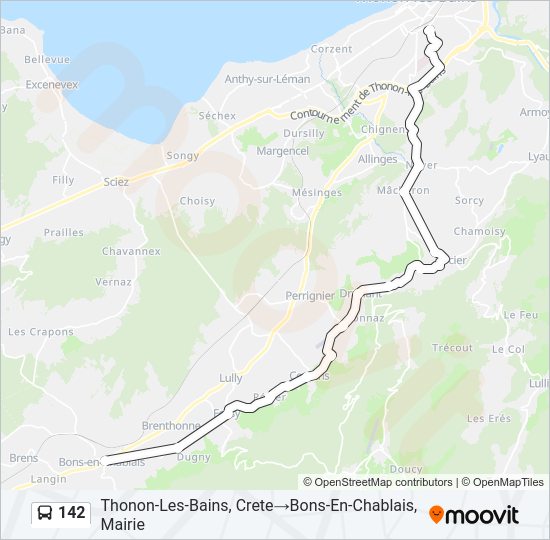 142 Bus Line Map