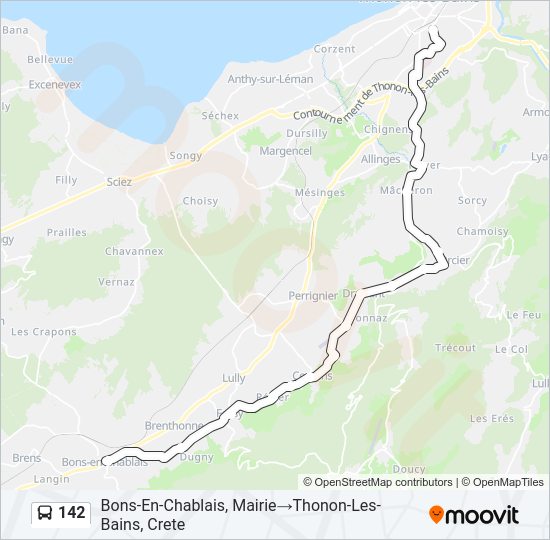 142 Bus Line Map