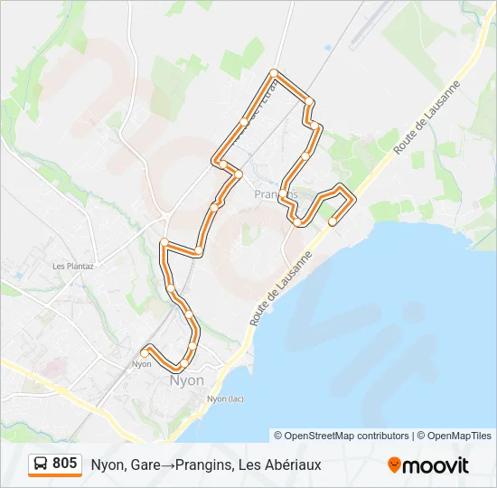 805 Bus Line Map