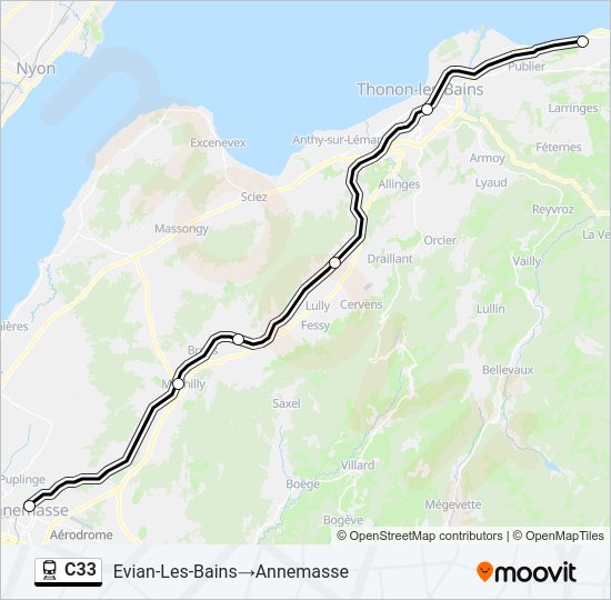 C33 Train Line Map