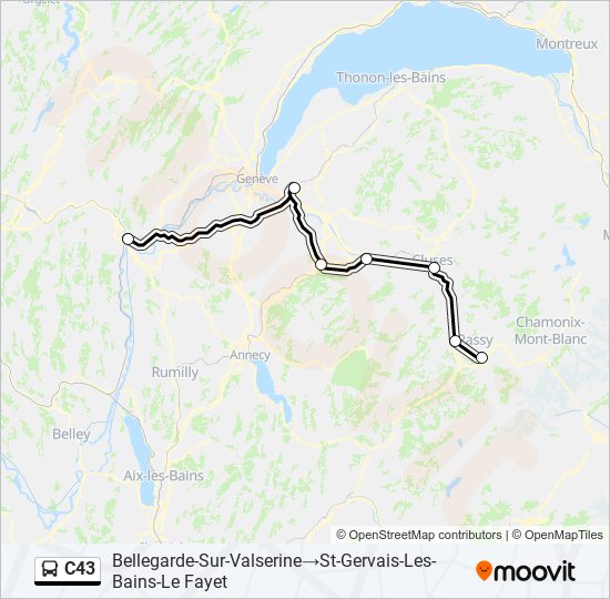 C43 bus Line Map