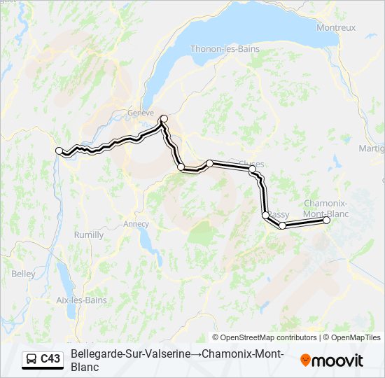 C43 bus Line Map