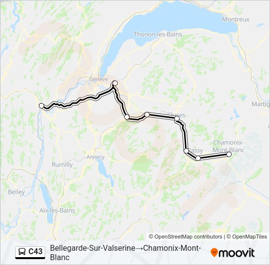 C43 Bus Line Map