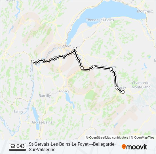 C43 Bus Line Map