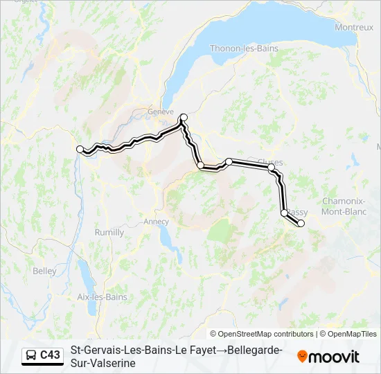 C43 Bus Line Map
