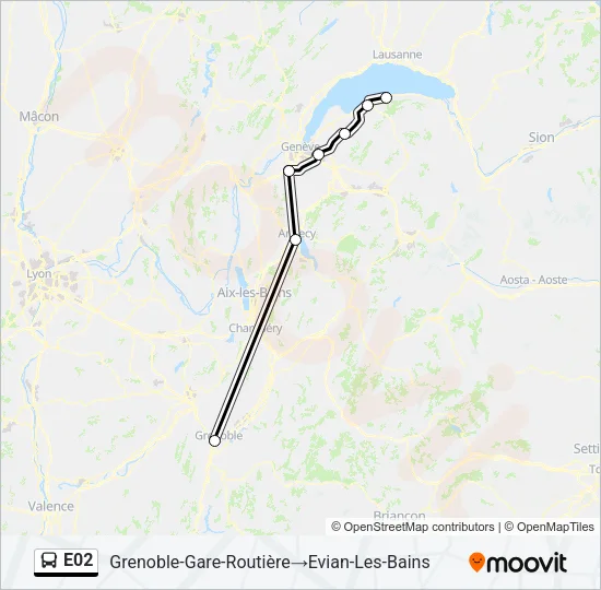 E02 Bus Line Map
