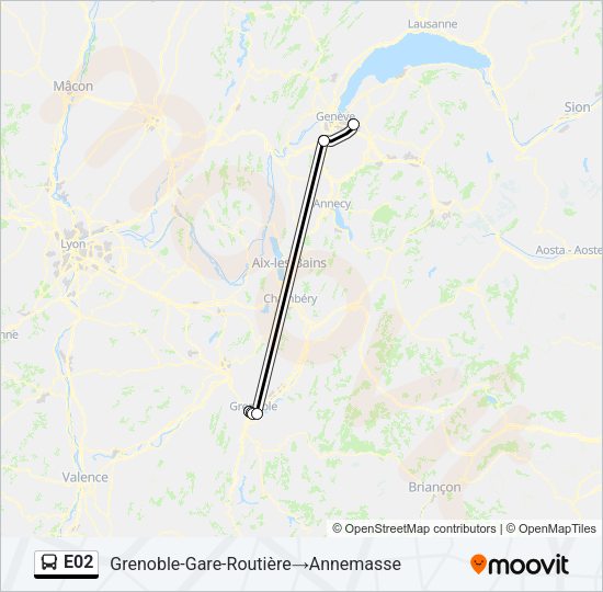 E02 Bus Line Map