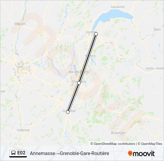 E02 Bus Line Map