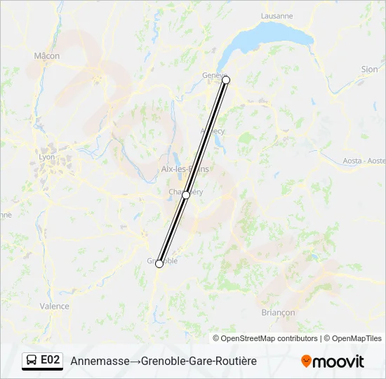 E02 Bus Line Map