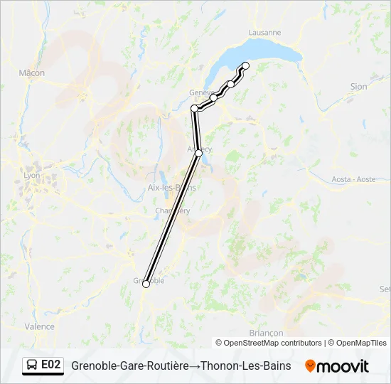 E02 Bus Line Map