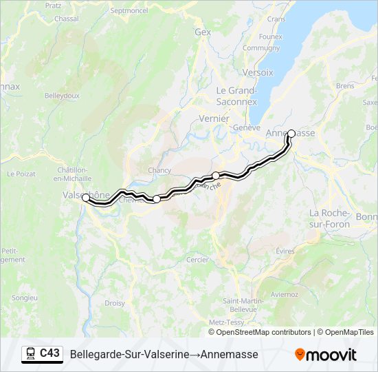 C43 Train Line Map