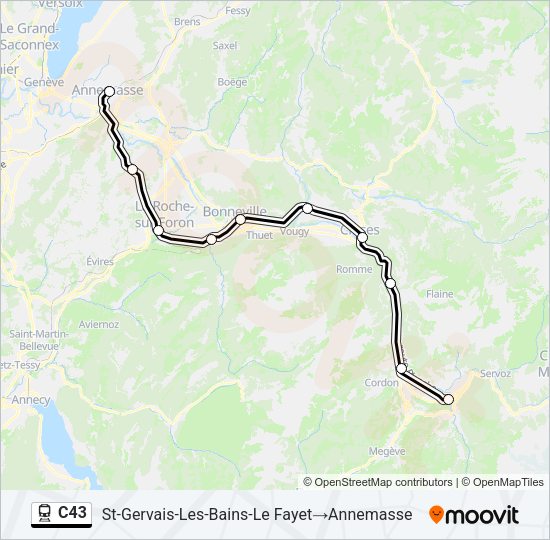 C43 Train Line Map