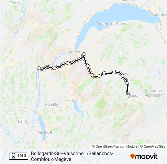 C43 Train Line Map