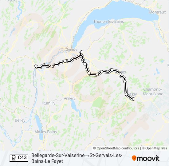 C43 Train Line Map