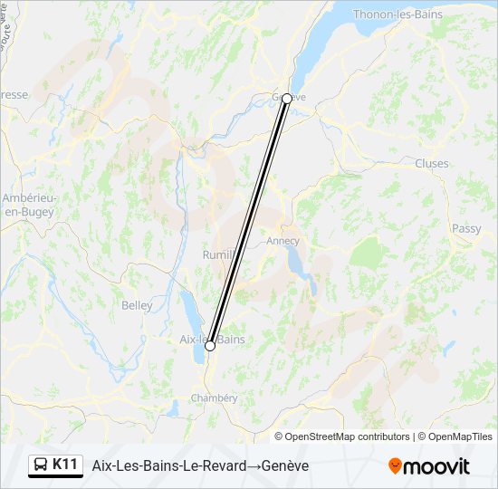 K11 Bus Line Map