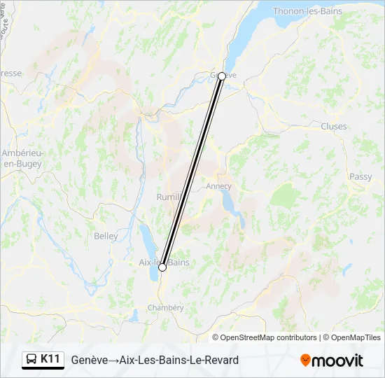 K11 Bus Line Map