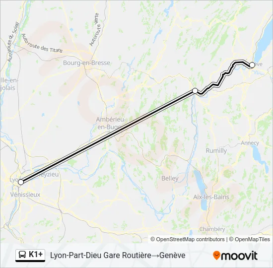 K1+ Bus Line Map