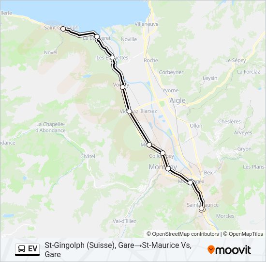 EV Bus Line Map