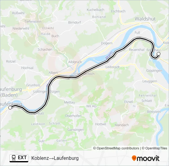 EXT Train Line Map