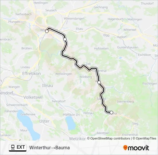 EXT Train Line Map