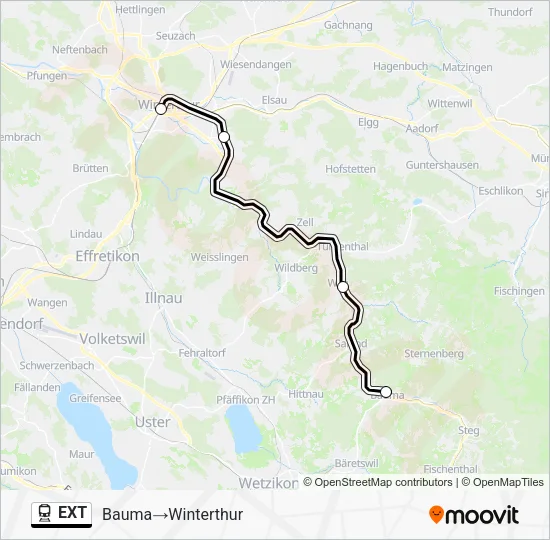 EXT Train Line Map
