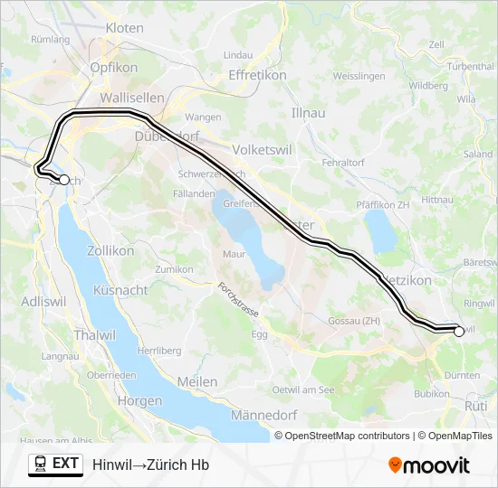 EXT Train Line Map