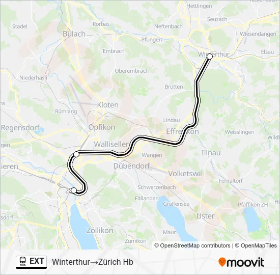EXT Train Line Map