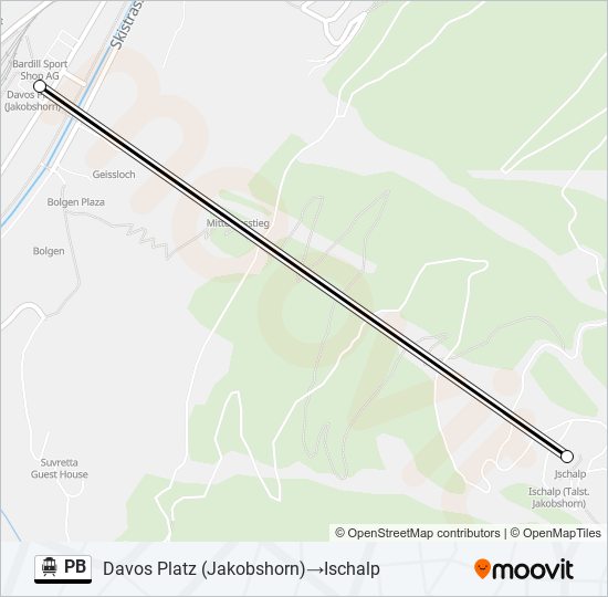 PB Cable Car Line Map
