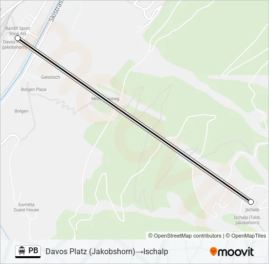 PB Cable Car Line Map