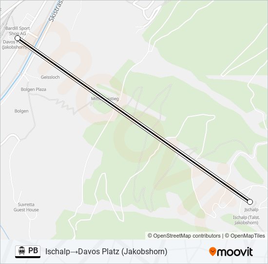 PB Cable Car Line Map