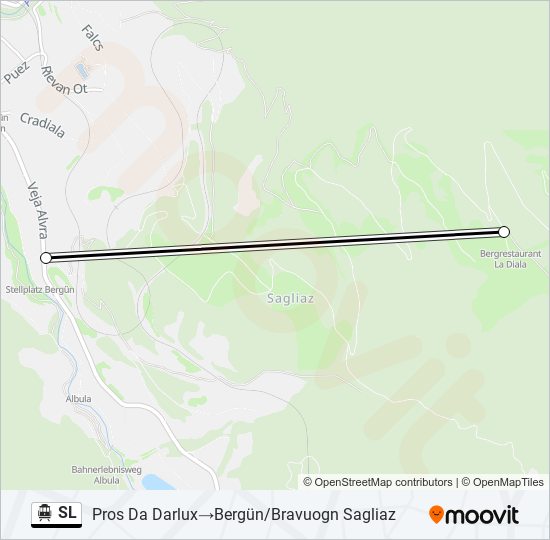 SL Cable Car Line Map