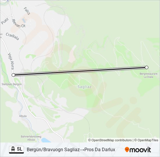SL Cable Car Line Map
