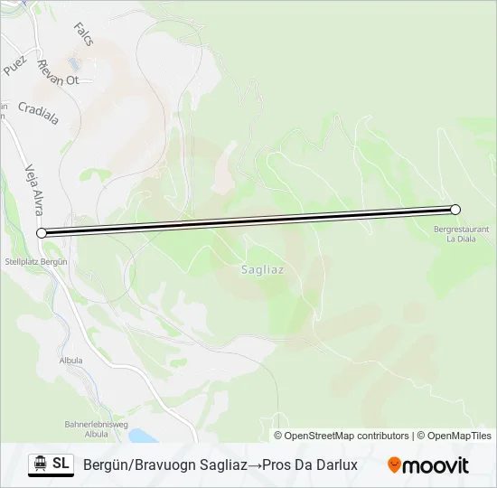 SL Cable Car Line Map
