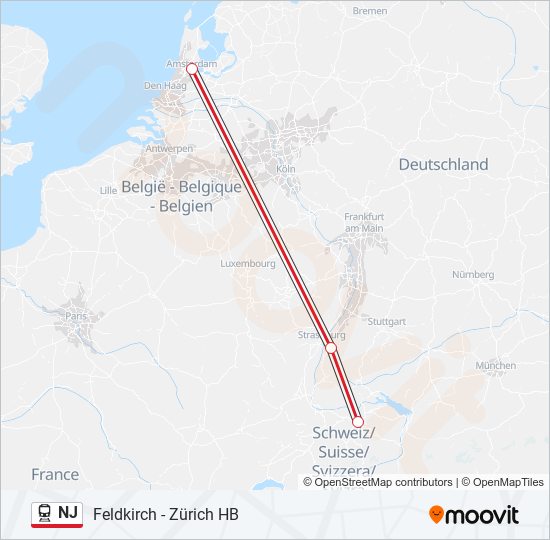 NJ train Line Map