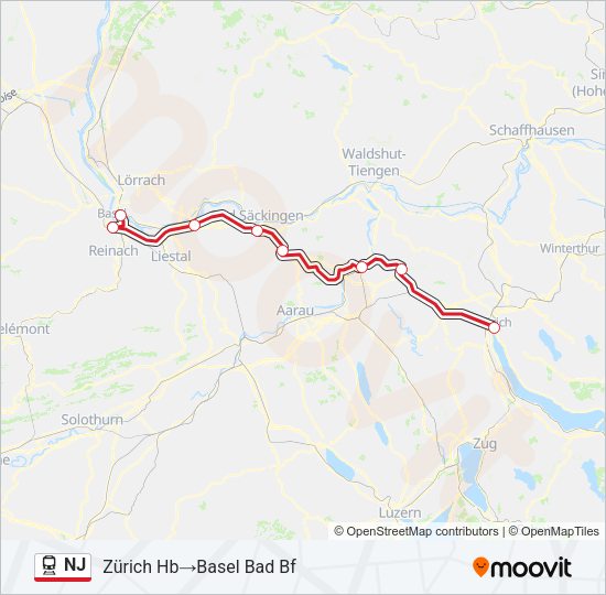 NJ Train Line Map