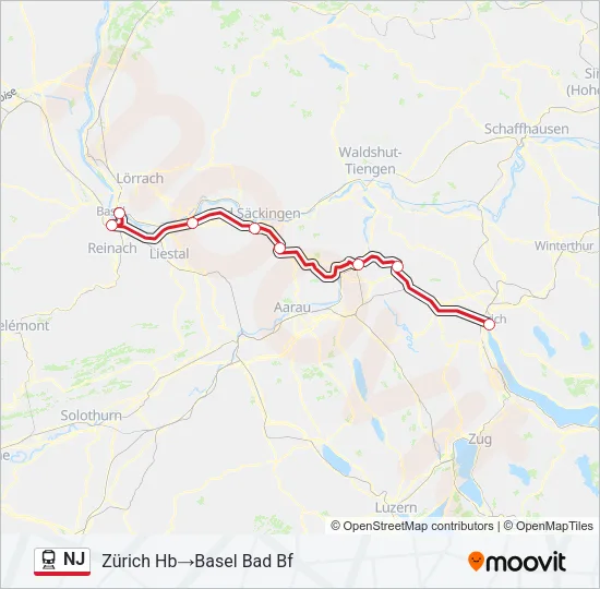 NJ Train Line Map