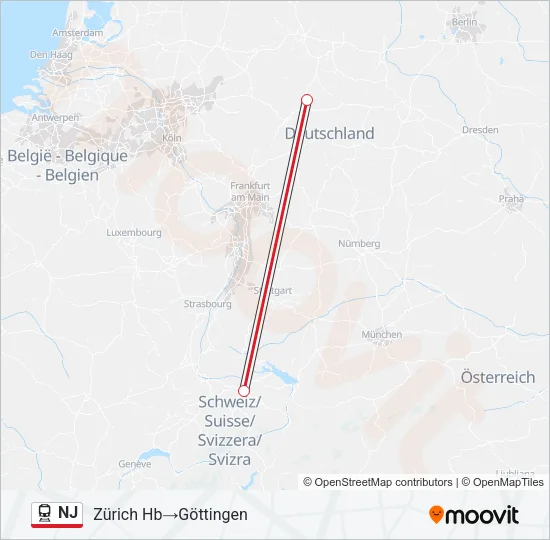 NJ Train Line Map