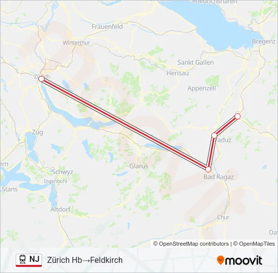 NJ Train Line Map